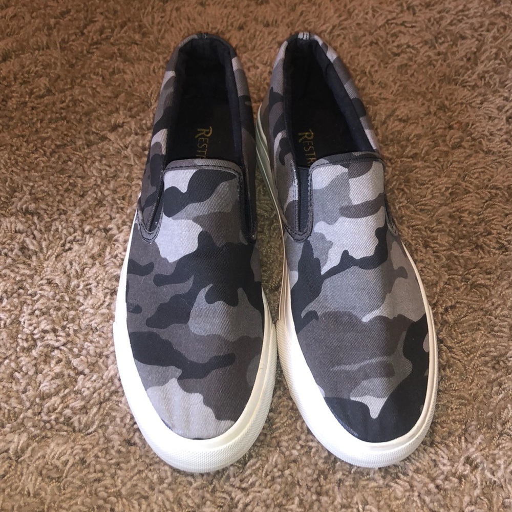 Beige Camouflage Restricted Slip Ons